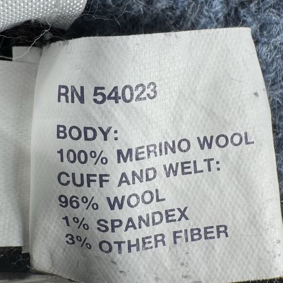 Merino Wool Sweater Women Med Brown Textured V-Neck Knit Top Y2K 90s Era Classic - Picture 9 of 15